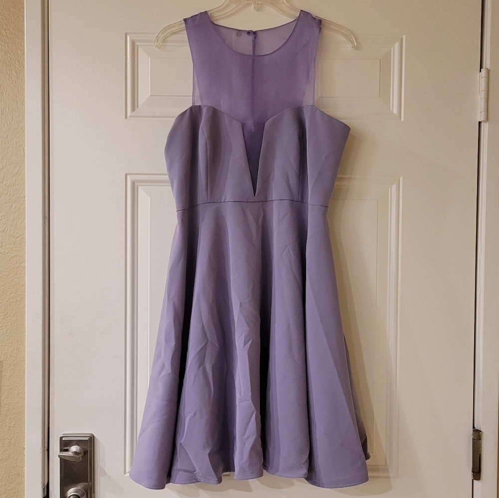 Annarita N Lavender Sleeveless Mini Dress